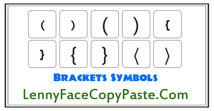 Brackets Symbols （）｛｝ 〈 〉【 】〚 〛Bracket Alt Codes